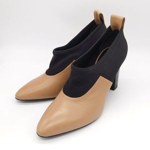 Via Spiga Bayne Leather and Neoprene Ankle Pumps